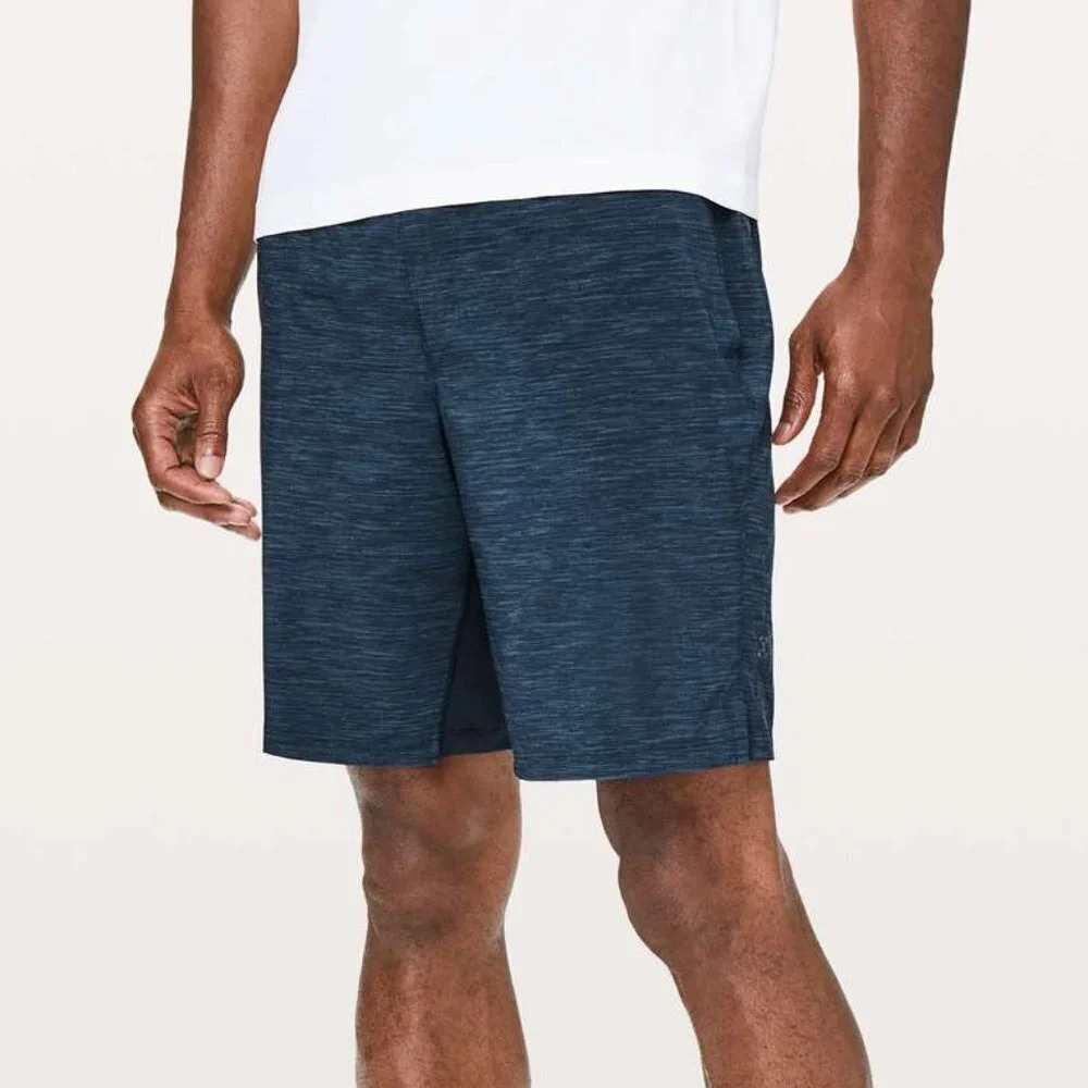 lululemon athletica Men's Navy Space-Dye Performance Shorts